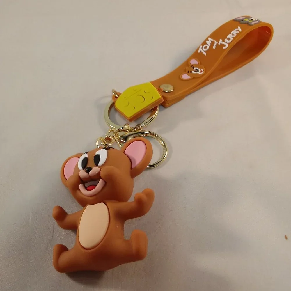 Tom and Jerry Mouse Key Chain Key Ring Cartoon Character Figurine Keychain Gift